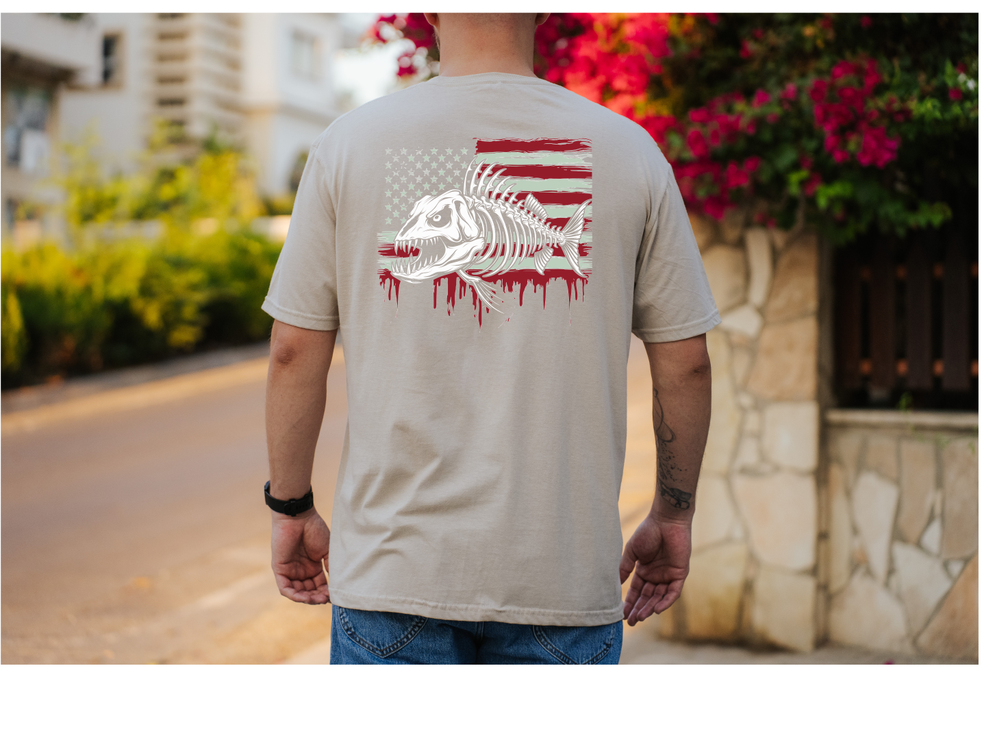 Skeleton Fish Flag image 2