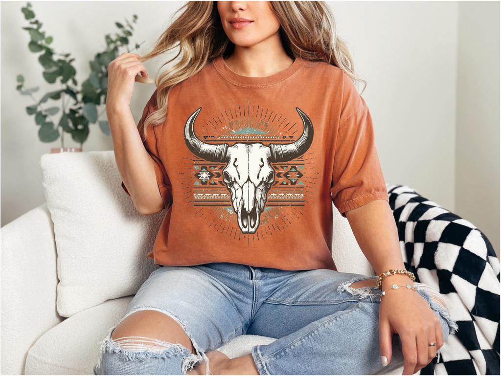 Cow Skull Aztec image 2