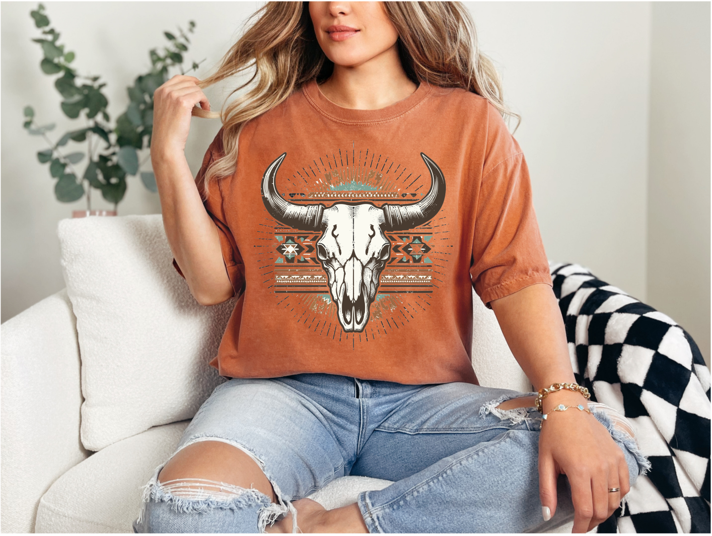 Cow Skull Aztec image 2