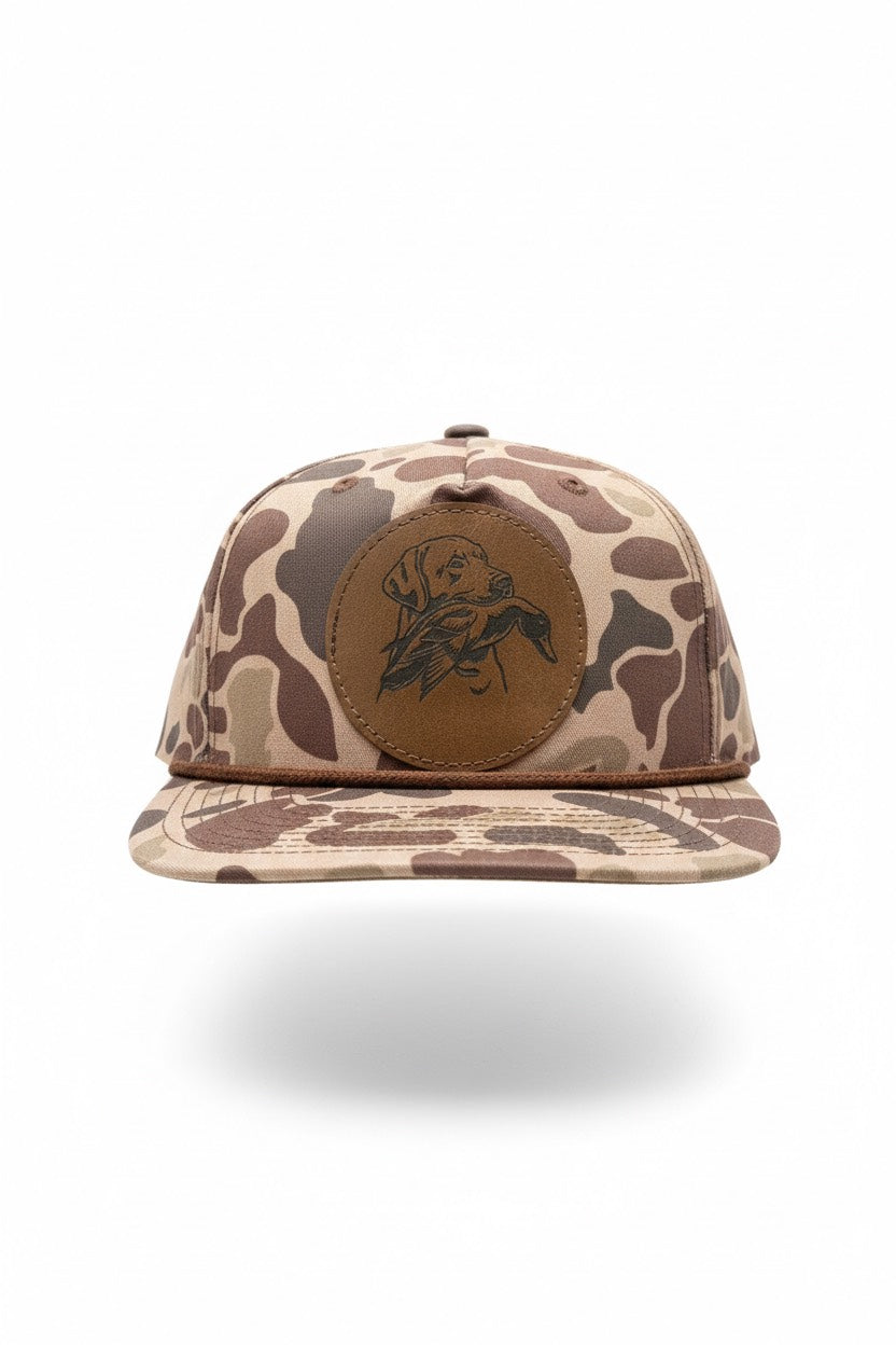 Harvest Duck Camo Circle Patch Hunting Dog