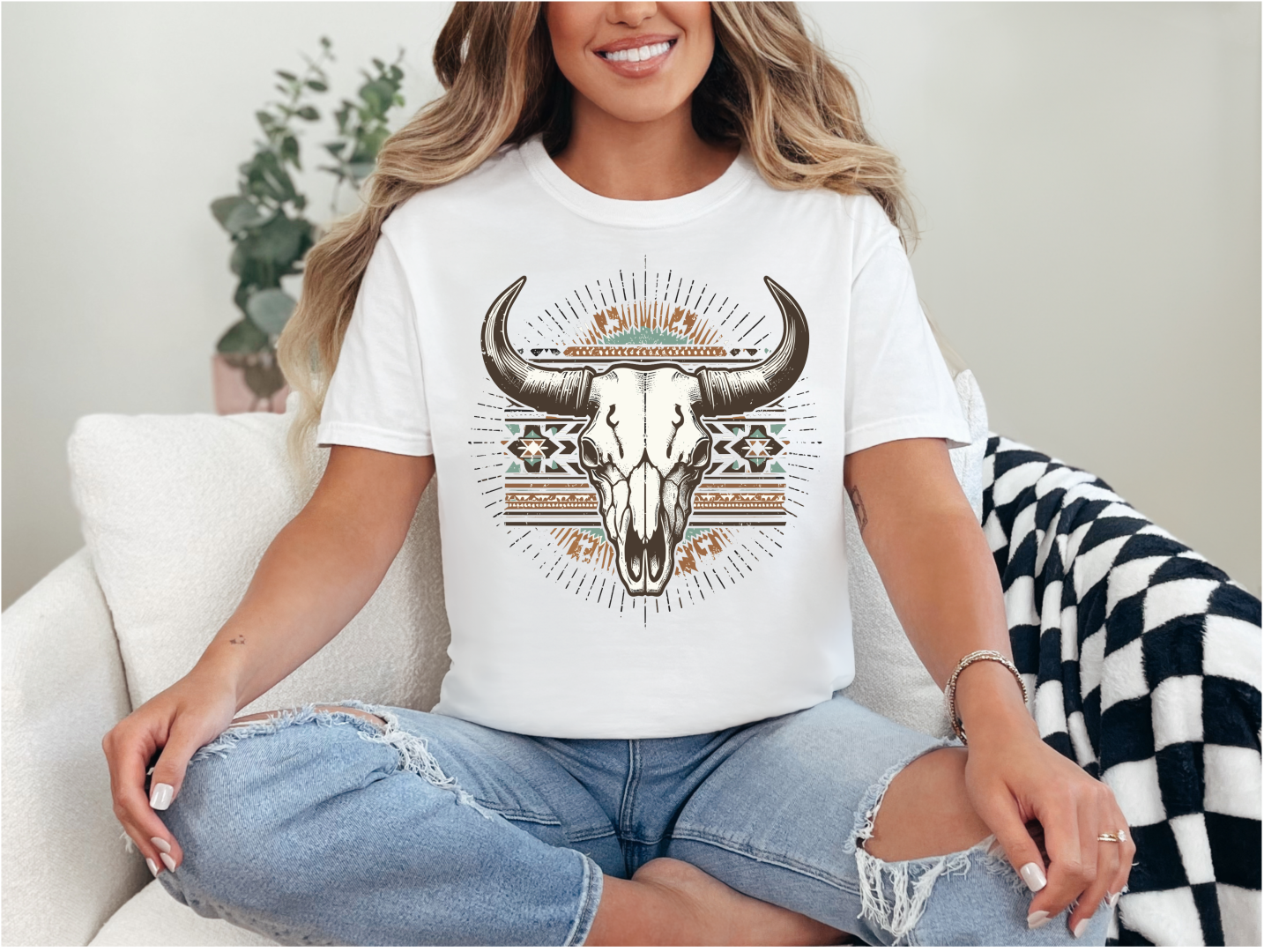 Cow Skull Aztec image 0