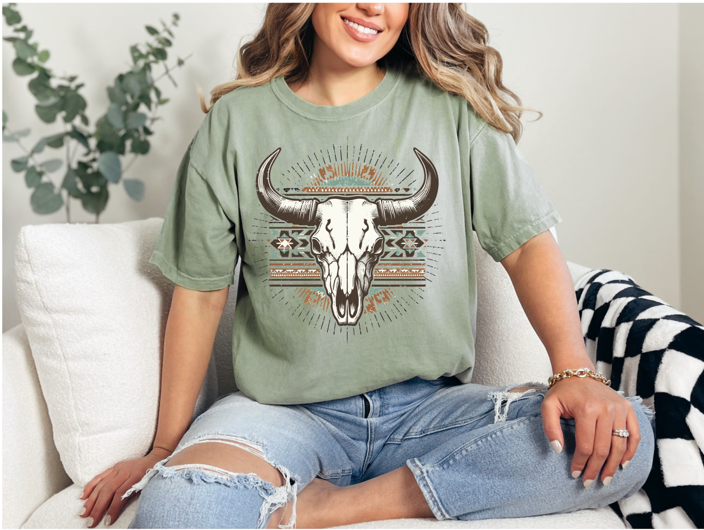 Cow Skull Aztec image 1