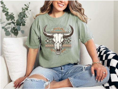 Cow Skull Aztec image 1